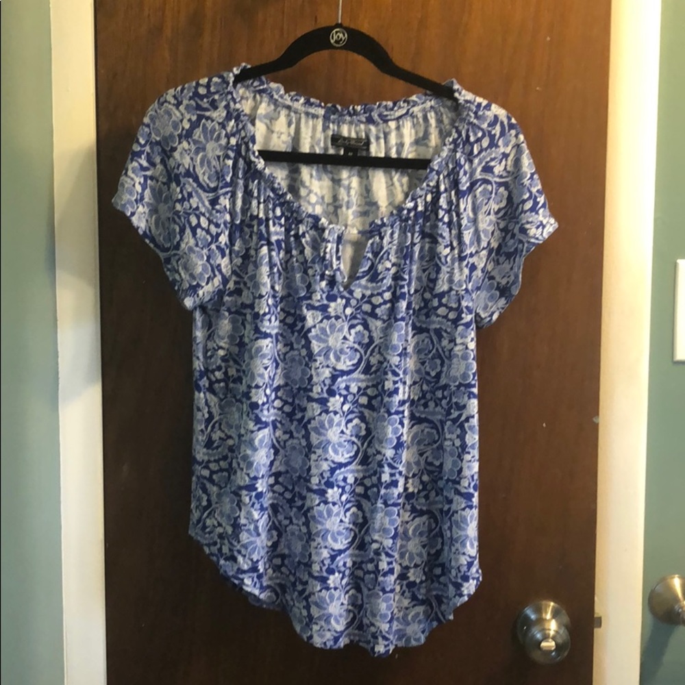 Blue Lucky Brand blouse, Medium
